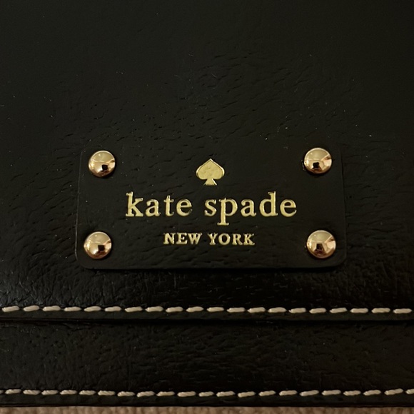 Kate Spade Black Leather handbag- 7.5 x 5 x 2 inches. - Picture 5 of 10